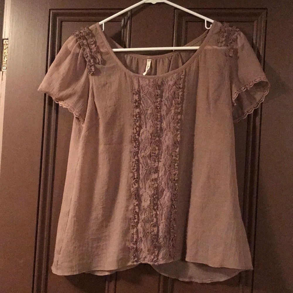 Willow & Clay Split Back Peasant Blouse